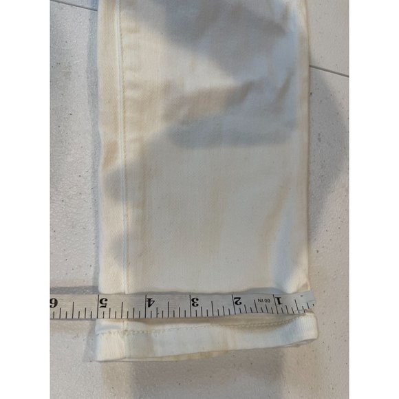 CAbi Womens Jeans Skinny Ankle 5306 Light Wash Moto Zipper Low Rise White Size 2 - Picture 9 of 11